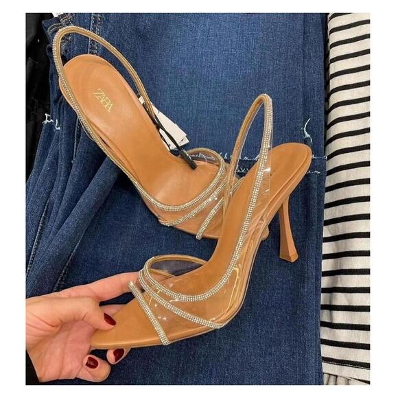 ZARA Rhinestone Pointed Toe Heels NWT | Blogger Fave | Size 8 - Picture 16 of 16